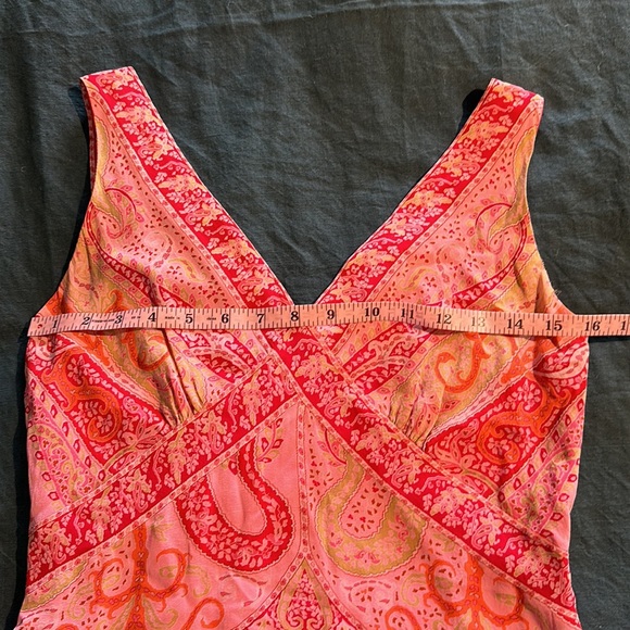 Elie Tahari boho feminine pink floral paisley - Picture 6 of 9